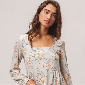 BiBi floral square neck top
